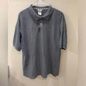 Walt Disney World Polo Golf Shirt Gray Embroidered Mickey Mouse Size L